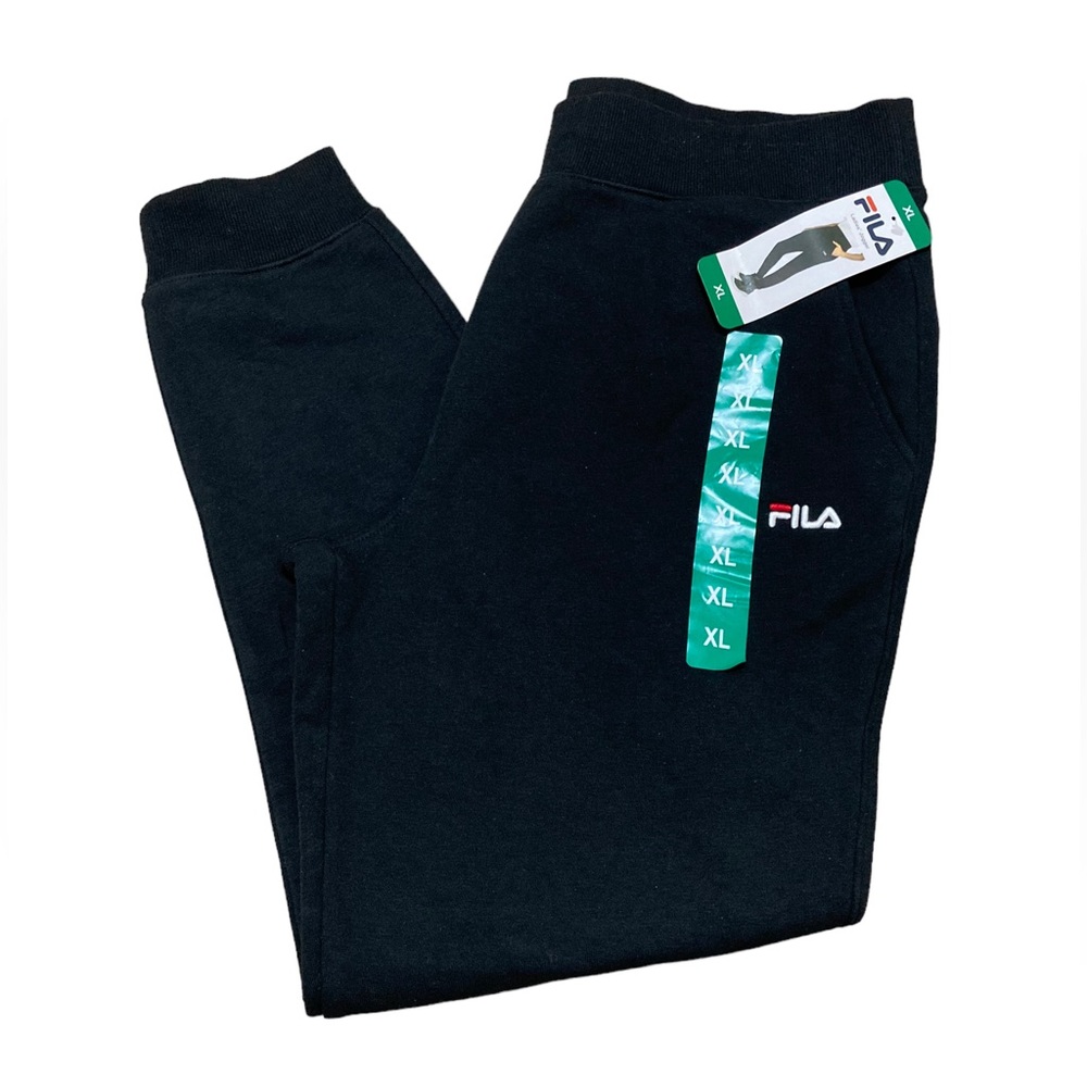 Ladies Black Fila Fleece Joggers New with Tag - Size XL